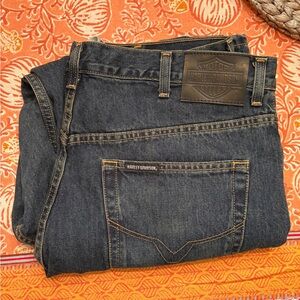 Harley-Davidson Men's Dark Blue Relaxed Jeans 38 x 30